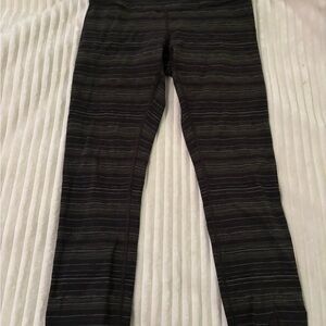 Lululemon High Times Pant - Cyber Stripe Deep Coal Black - Size 6